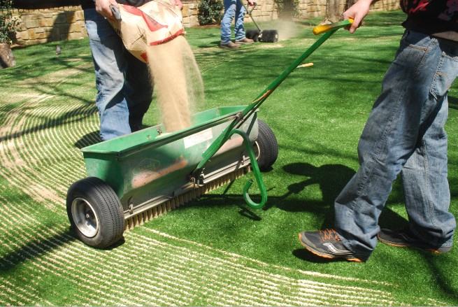 Fresno artificial grass installation - base layer